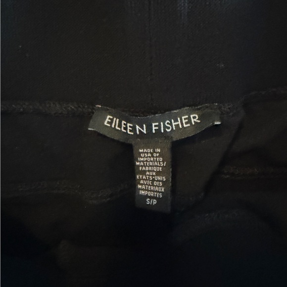 Eileen Fisher Washable Stretch Crepe Cargo Pant size Small Black - Picture 9 of 10